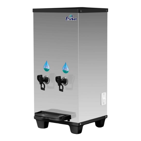Bebedouro Industrial de Bancada 1 Gelada 1 Natural Inox 25 Litros 110v Office Frisbel