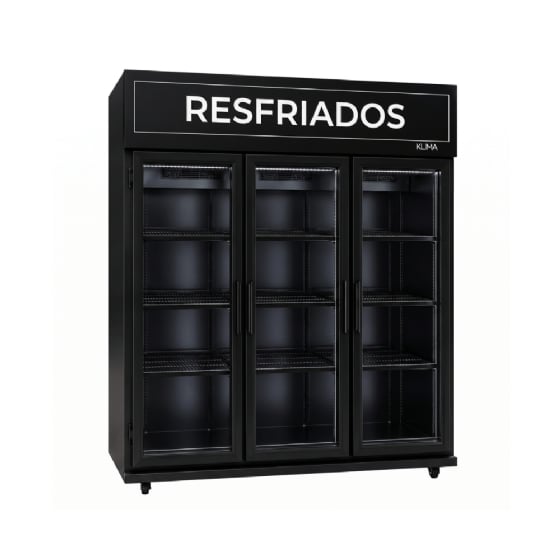 Expositor de Bebidas Frios e Laticínios 3 Portas Vidro 220v Klima