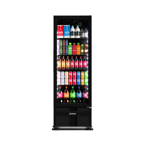 Refrigerador Vertical 393 Litros Porta de Vidro Full Black VRS13 Bivolt Inverter — Imbera